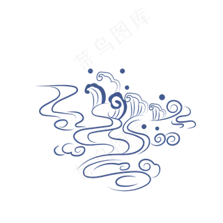 日本浮世绘底纹水纹