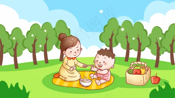 春天带宝宝去郊游