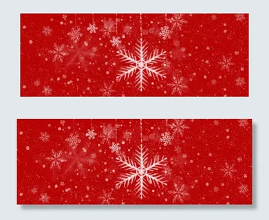 简约雪花冰晶红色背景