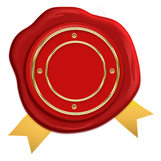 丝带印泥PNG素材