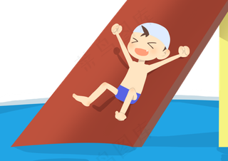 夏至节气儿童戏水