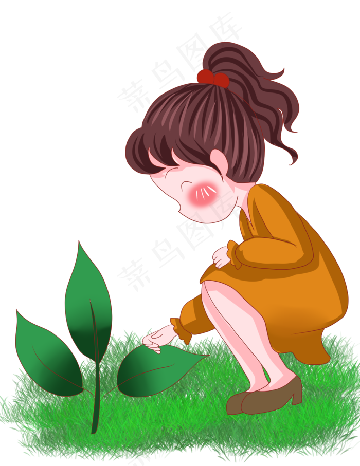 植树节女孩(2551X3307(DPI:300))psd模版下载