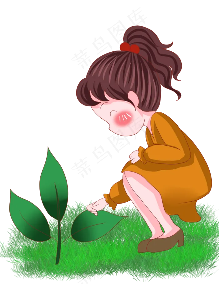 植树节女孩(2551X3307(DPI:300))psd模版下载