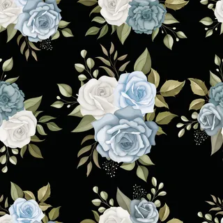 美丽的花朵无缝图案