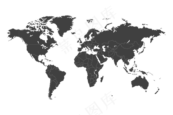 黑色模板中包含选定国家的世界地图eps,ai矢量模版下载