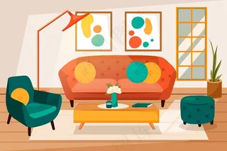 家庭内部-视频会议的背景