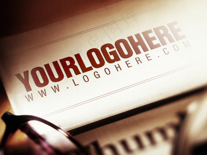 logo样机标志样机智能贴图psd模版下载