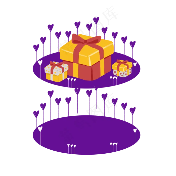 七夕礼物爱心创意场景(2000X2000(DPI:300))psd模版下载