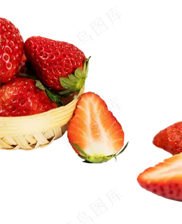 新鲜的草莓摄影图片