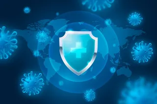 冠状病毒防护罩背景