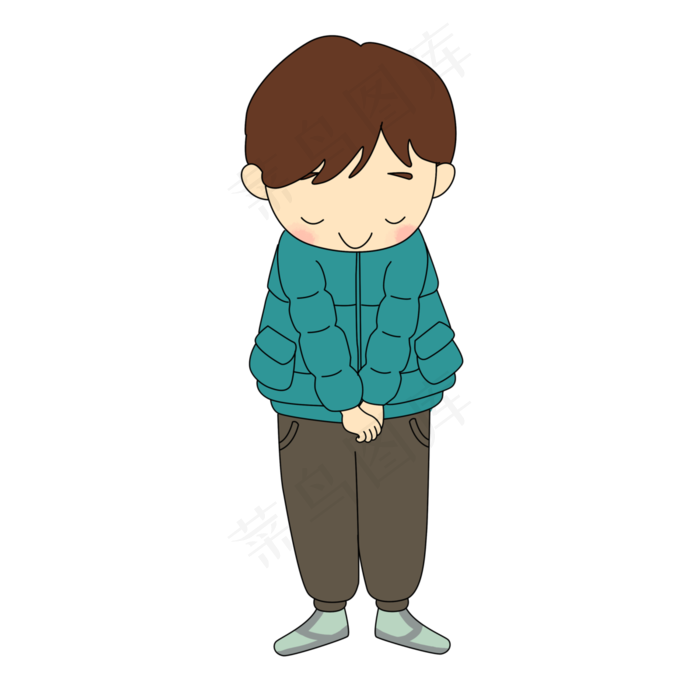 儿童节蓝色卡通手绘教育行业内向(3000X3000(DPI:300))psd模版下载