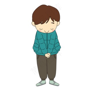 儿童节蓝色卡通手绘教育行业内向