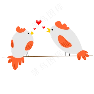 喜鹊七夕情人节素材