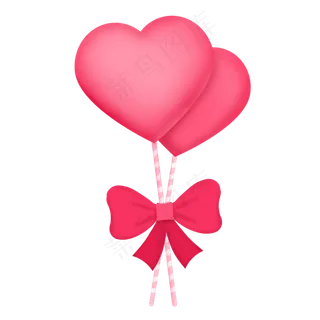 七夕情人节蝴蝶结爱心气球