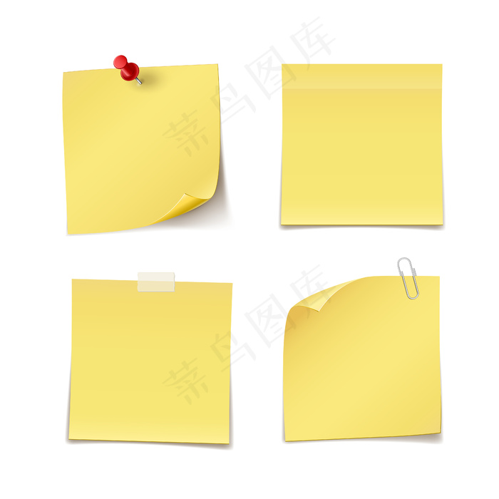 带别针、夹子和苏格兰威士忌的不干胶便笺