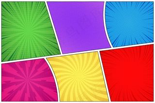 漫画书页彩色背景