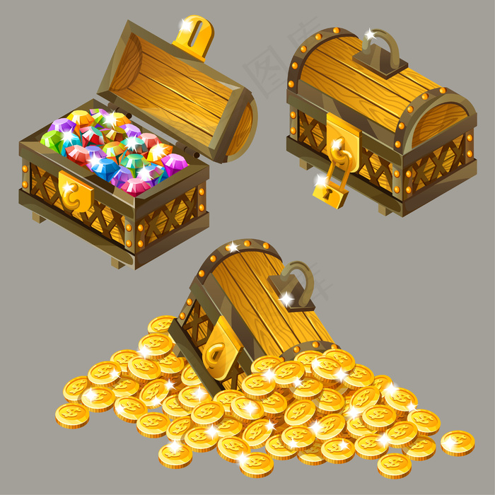 卡通等距与珍宝集