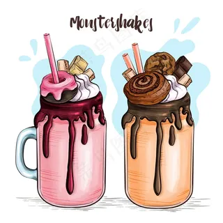 手绘怪物摇背景