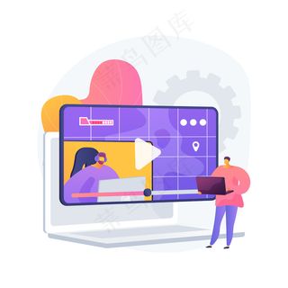 电子竞技游戏流媒体抽象概念图