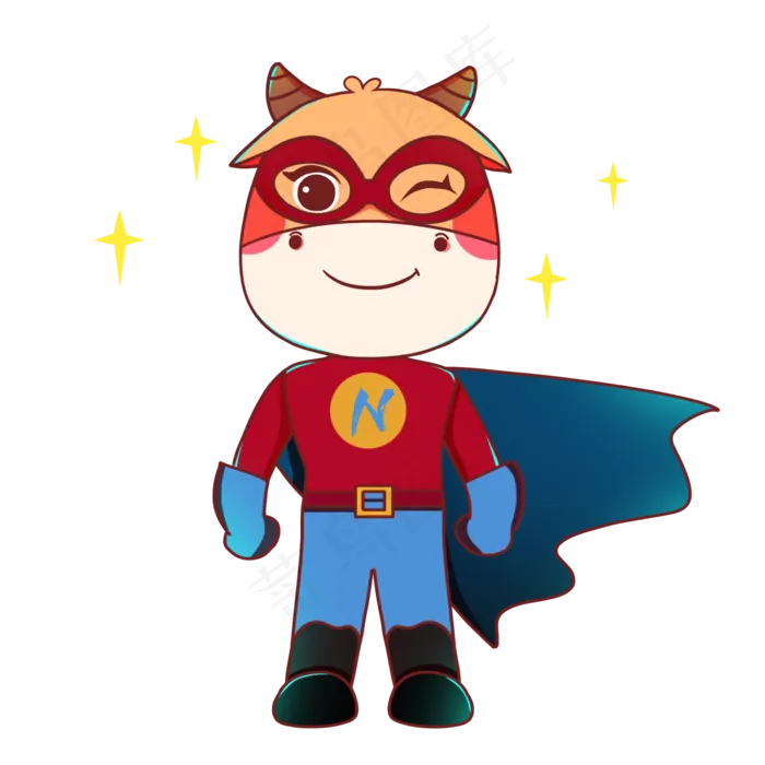 牛年新年牛牛创意(2000X2000(DPI:300))psd模版下载