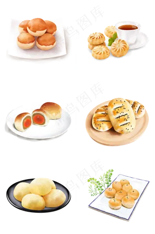 中秋节手绘中式糕点