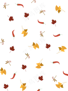 立秋红辣椒底纹装饰