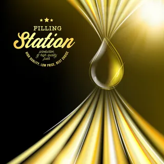 油滴在黑色的表面上。