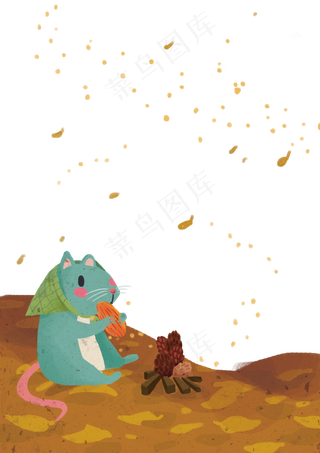 小清新小老鼠秋分秋季免费下载