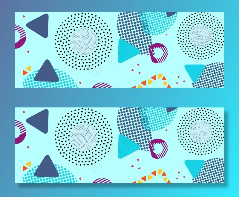 撞色孟菲斯几何冬季服饰淘宝banner(1920*700px 	       )psd模版下载