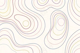 彩色线条地形图背景