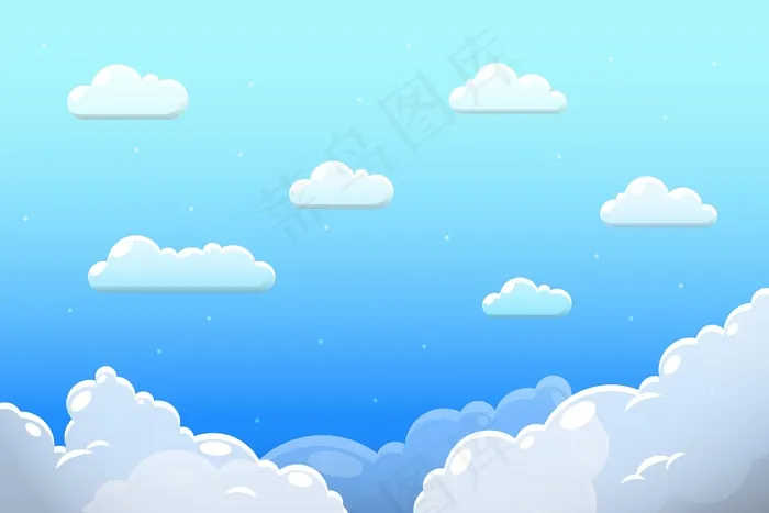 天空-视频会议的背景eps,ai矢量模版下载