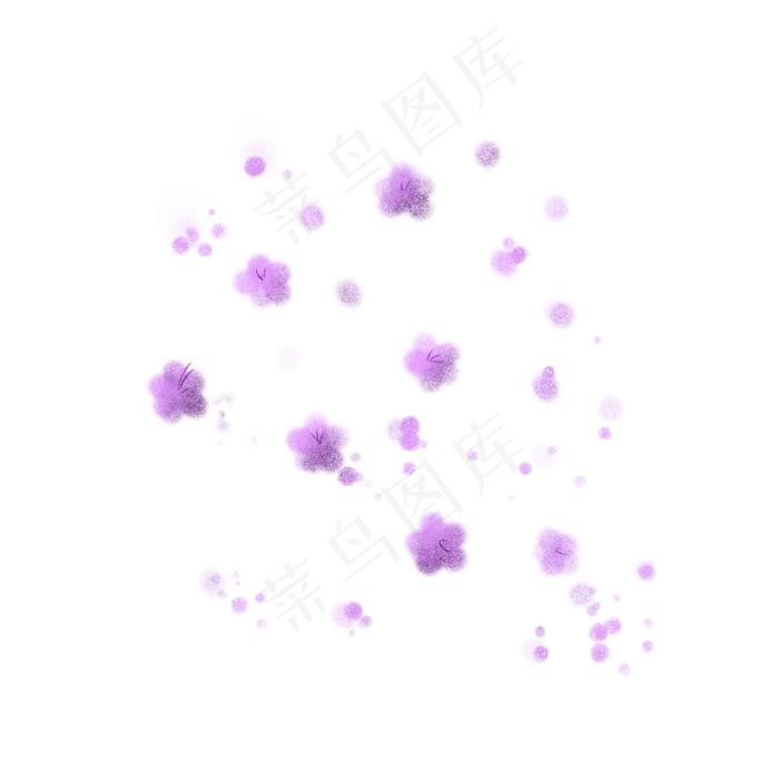紫色落叶花朵花瓣落花(2048X2048(DPI:132))psd模版下载