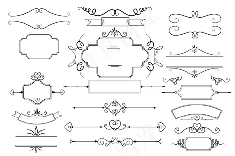 书法装饰元素套装