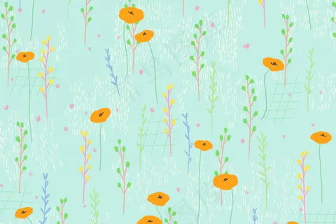 明亮的罂粟花图案背景