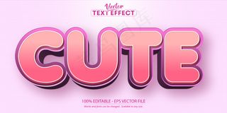 可爱的文字，卡通风格的可编辑文字效果