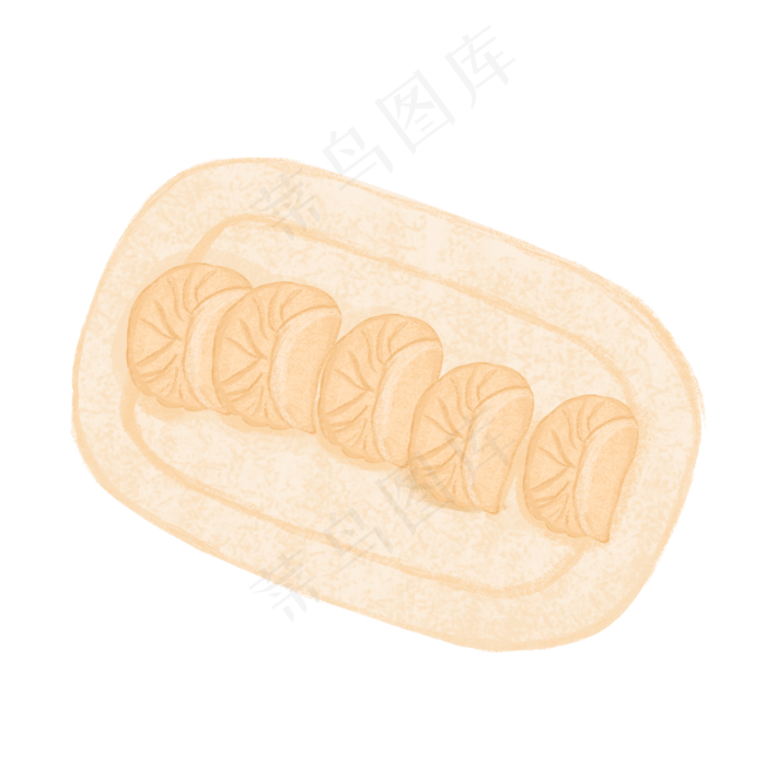 立冬卡通水饺装饰素材(2000X2000(DPI:300))psd模版下载