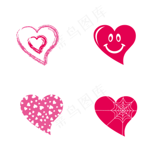 七夕主题爱心png下载