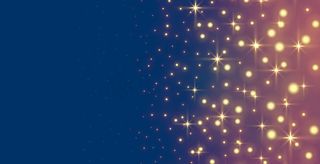 闪闪发光的星星假日横幅banner