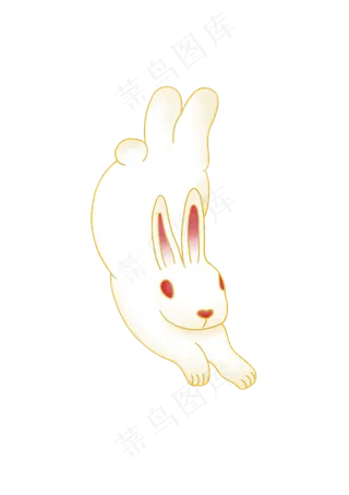 中秋节国潮风兔子元素