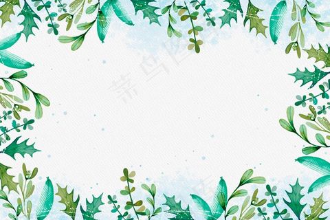 水彩画圣诞背景