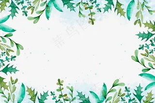 水彩画圣诞背景