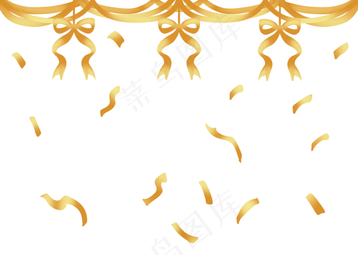 新年元旦金色飘带(2800X2000(DPI:300))psd模版下载