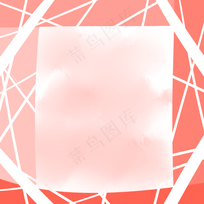 创意手绘渐变简约粉色边框(2000X2000(DPI:300))psd模版下载