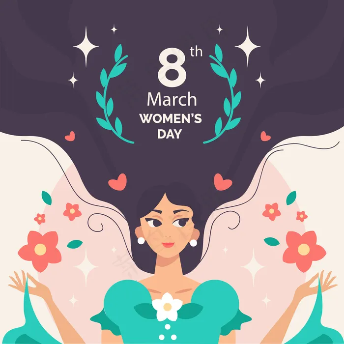 平面设计妇女节eps,ai矢量模版下载