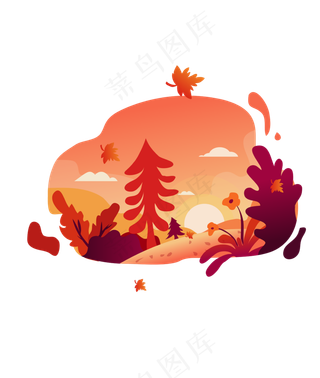 二十四节气秋季落日