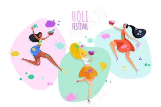 人们用粉末庆祝胡里节