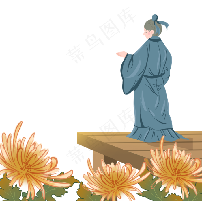 重阳节重阳古人登高望远(3545X3523(DPI:300))psd模版下载