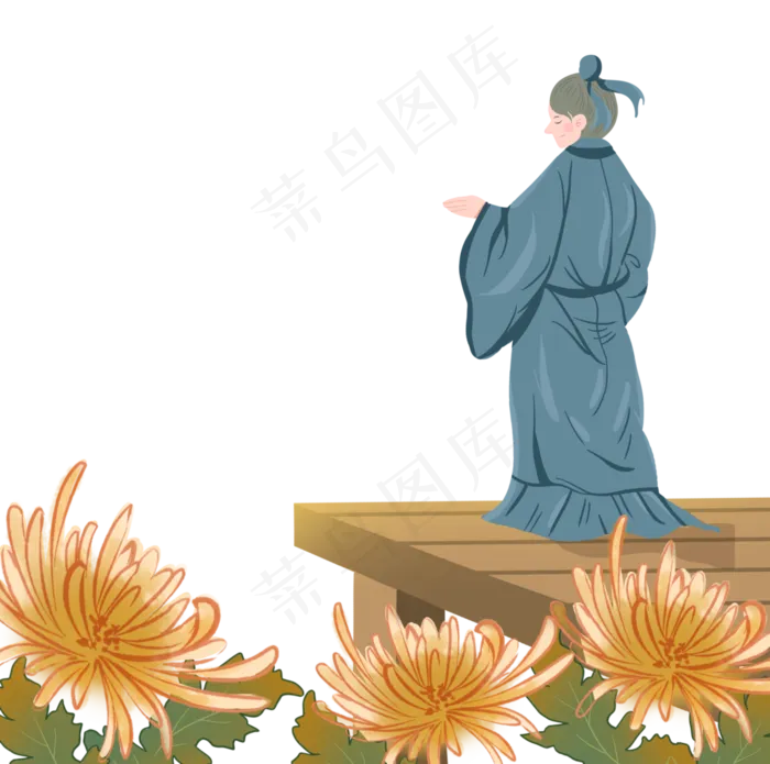 重阳节重阳古人登高望远(3545X3523(DPI:300))psd模版下载