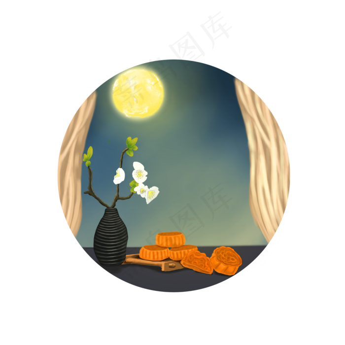 2019中秋节赏月吃月饼