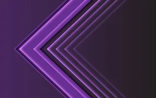 抽象紫光箭头方向在黑暗的现代未来主义背景。